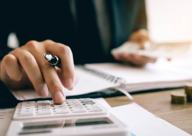 typing-on-calculator