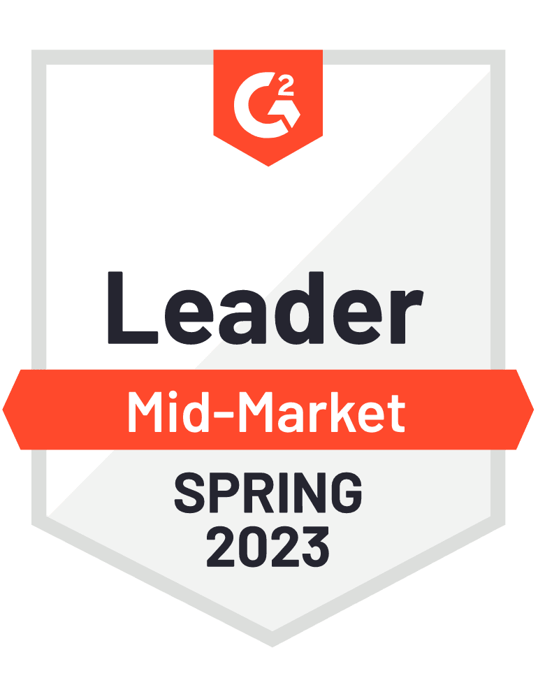 Midmarket G2 Winter 2023 Leader badge