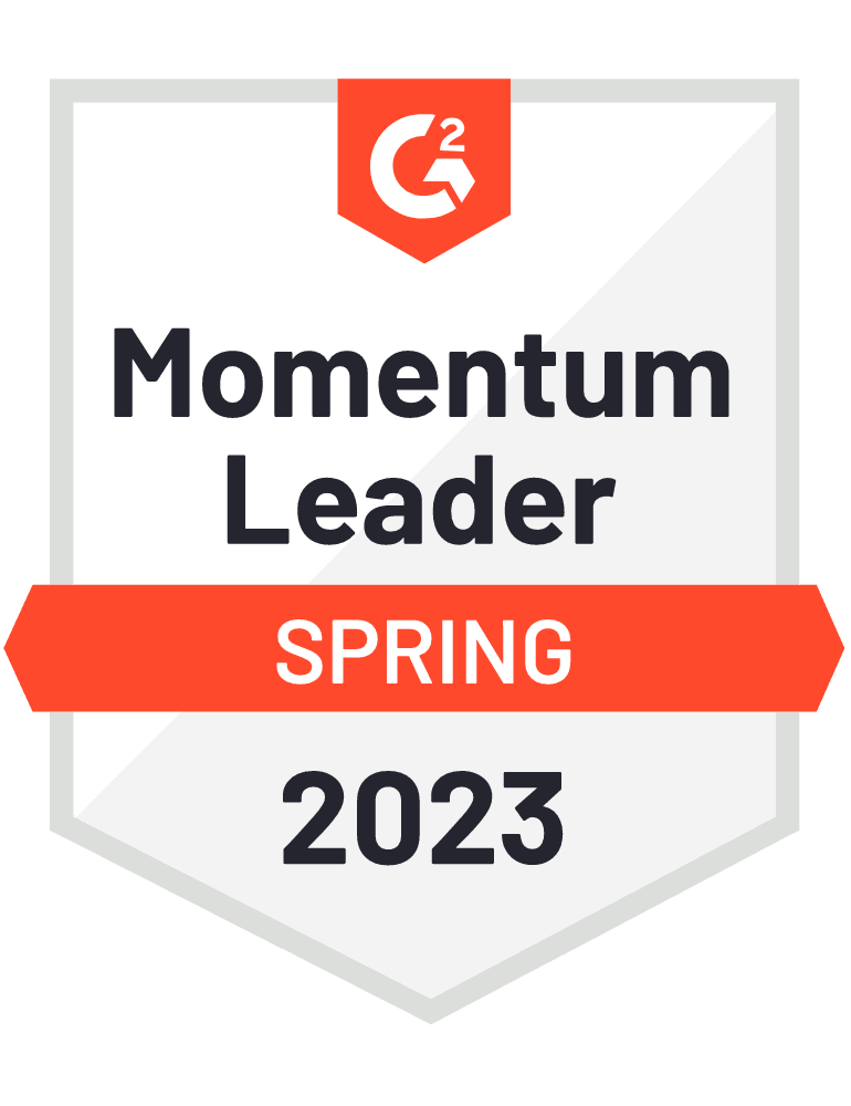 Momentum Leader G2 Winter 2023 Badge