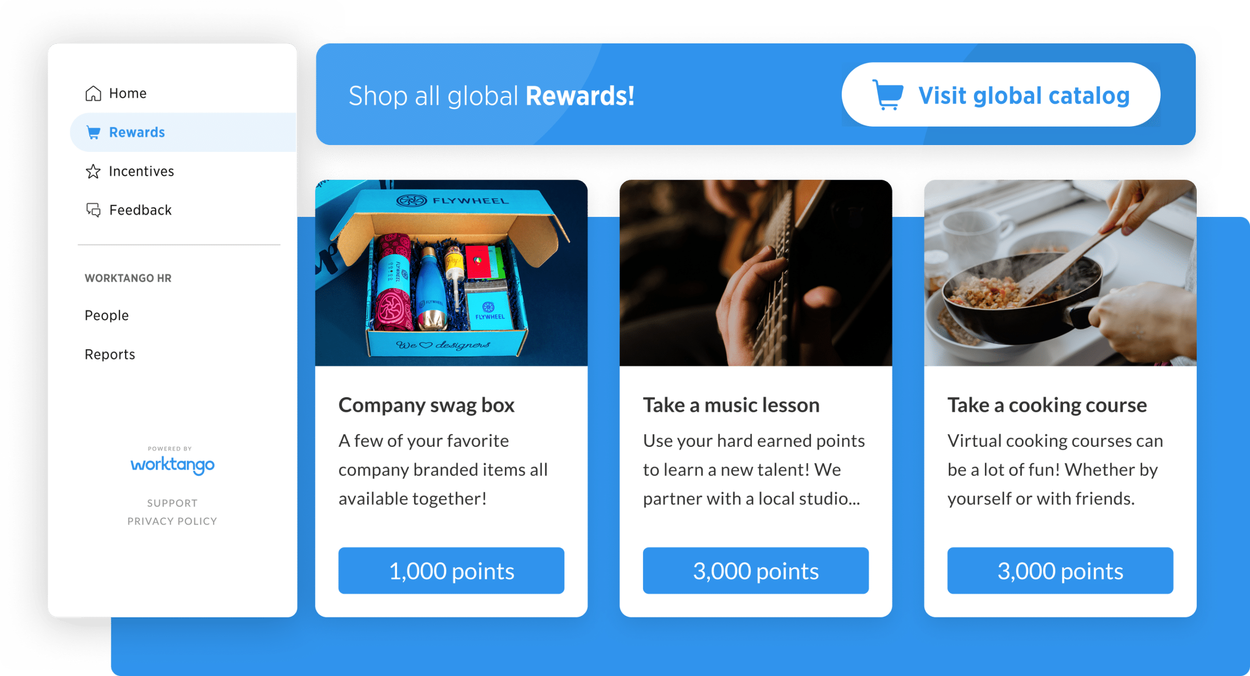 Screenshot from WorkTango's Employee Recognition & Rewards platform.